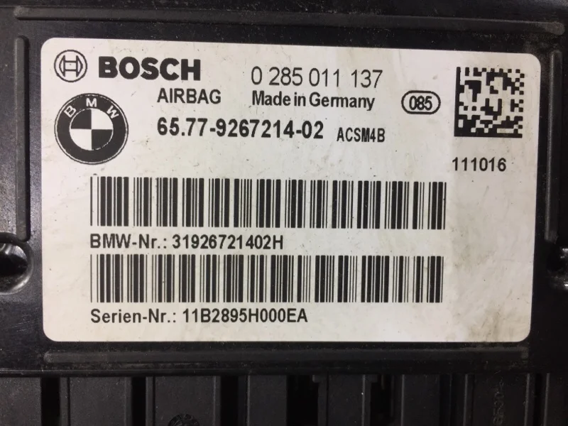 Блок AIR BAG BMW 3 F30 N20B20A 2011 - миниатюра 4
