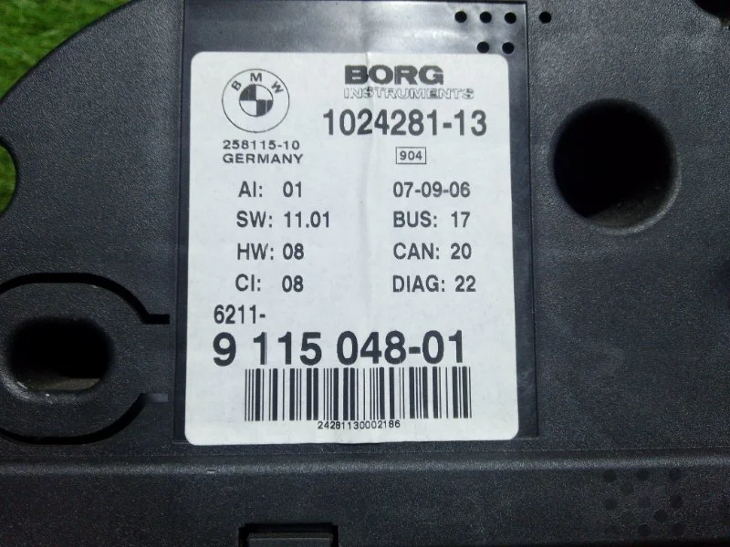 Панель приборов (щиток) BMW Z4 E85 N52B30A 2006 - миниатюра 6