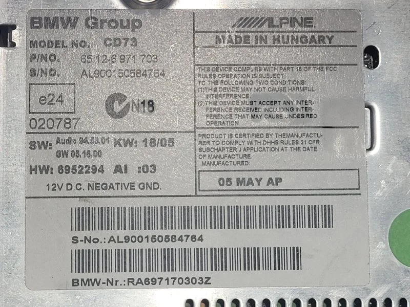 Магнитола BMW 3 E90/E91 N46B20 2005 - миниатюра 5
