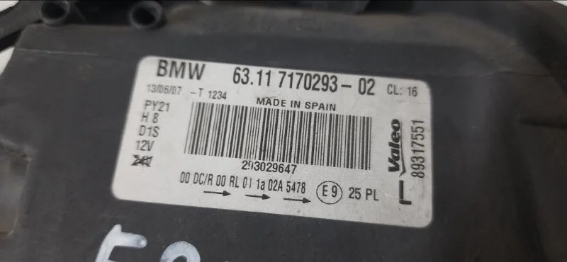 Фара ксеноновая передняя левая BMW 1 E87 N46B20 - миниатюра 5