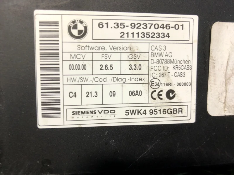 Блок электронный CAS BMW X5 E70 S63B44A 2011 - миниатюра 6