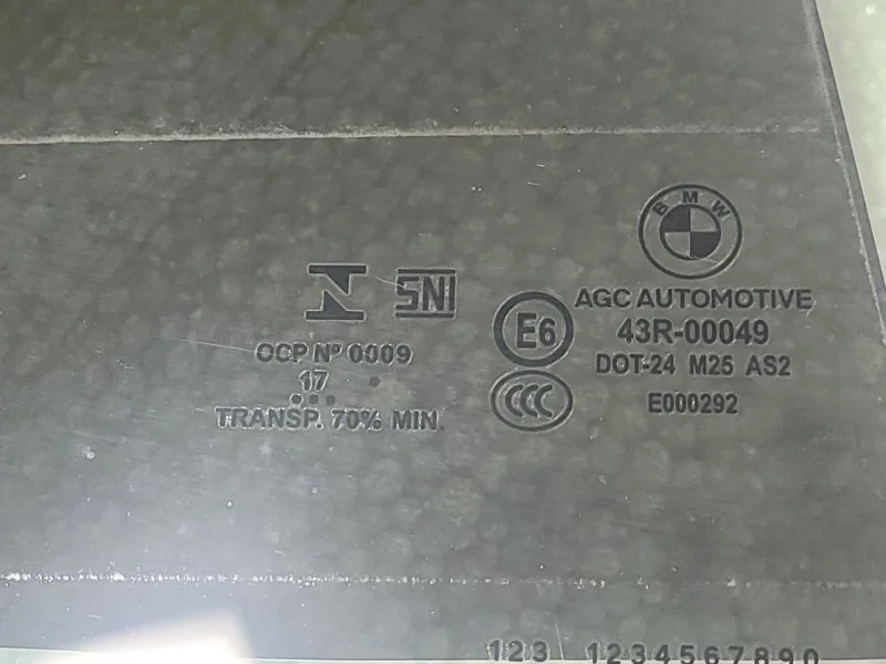 Стекло двери заднее правое BMW 5 G30 B47D20A 2018 - миниатюра 5