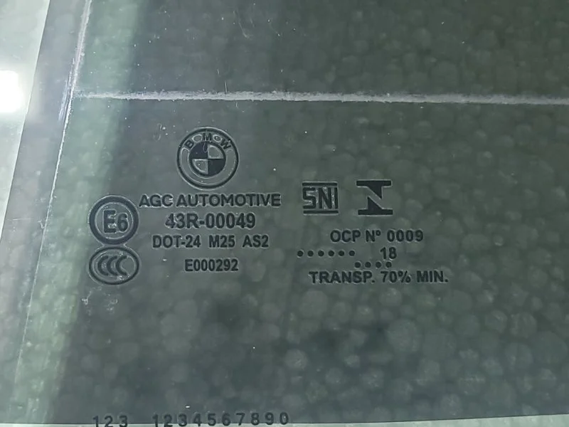 Стекло двери заднее левое BMW 5 G30 B47D20A 2018 - миниатюра 4