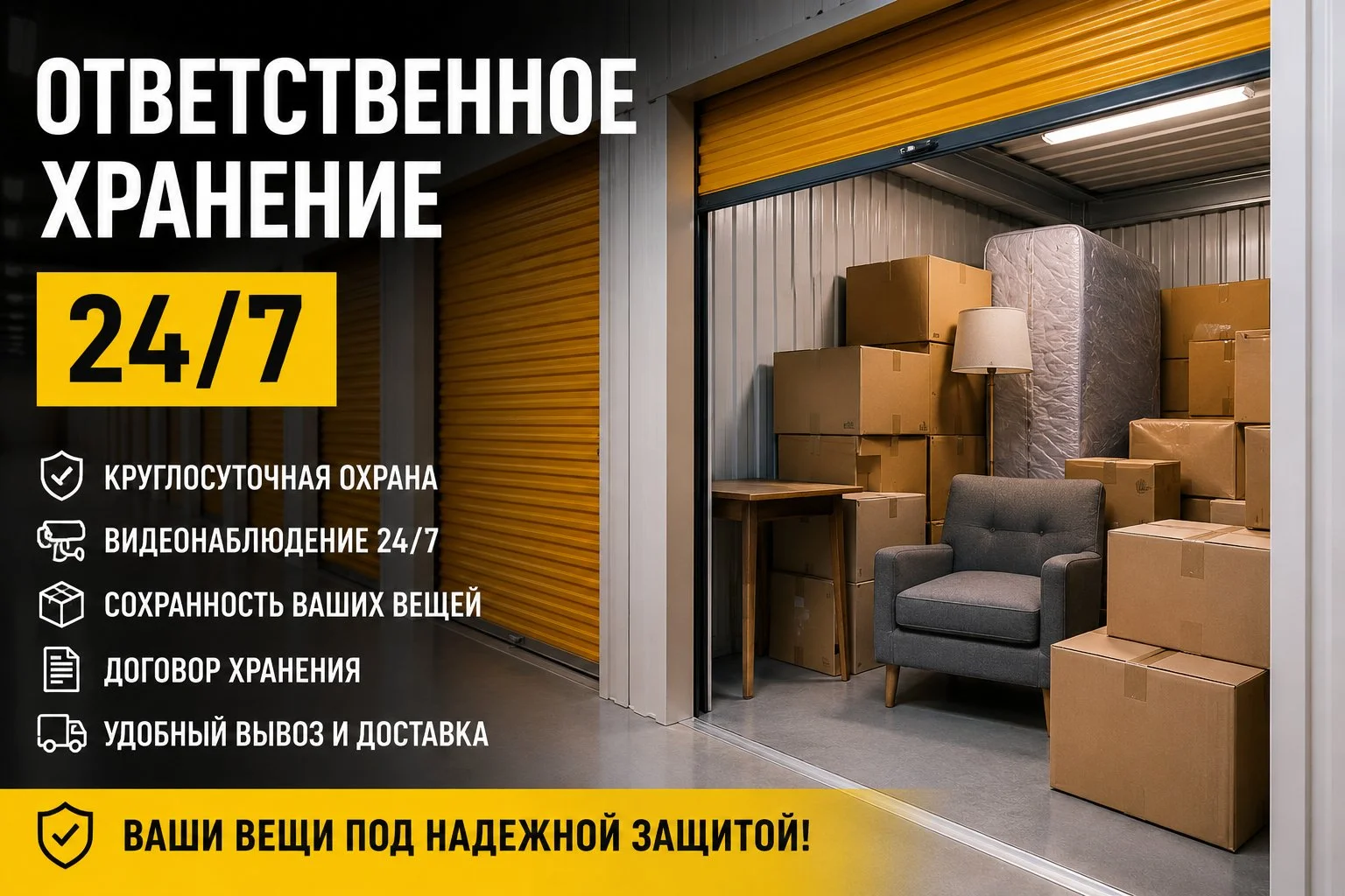 📦 ОТВЕТСТВЕННОЕ ХРАНЕНИЕ ВЕЩЕЙ И МЕБЕЛИ | ВЫВОЗ ПОД КЛЮЧ - изображение 1