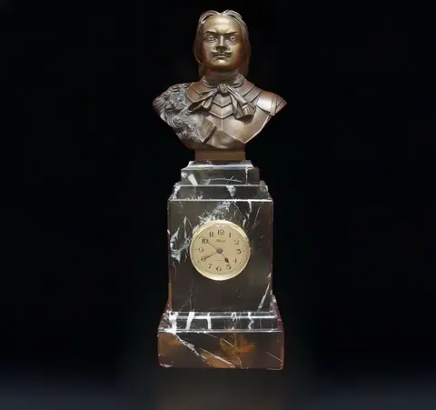 👑 АНТИКВАРНЫЙ ШЕДЕВР: Кабинетные часы с бюстом Петра I 👑