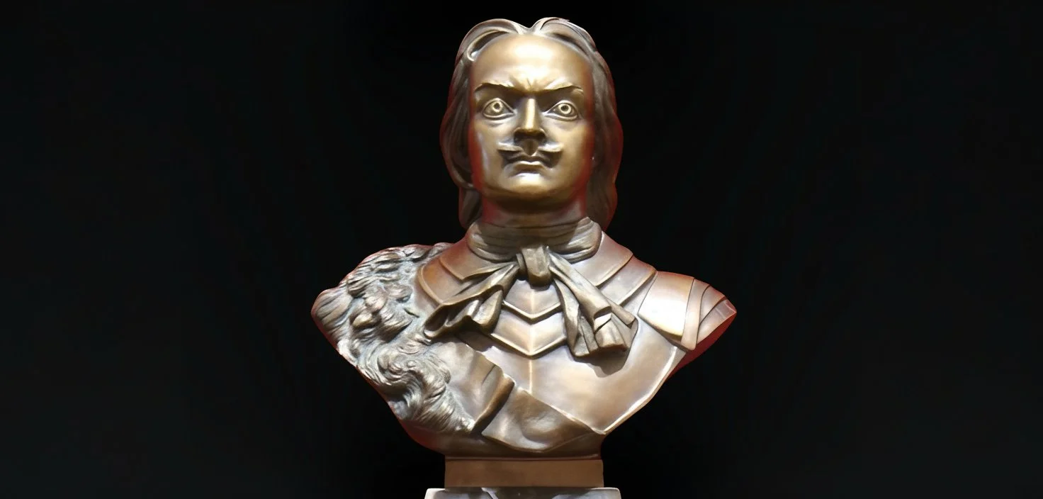 👑 АНТИКВАРНЫЙ ШЕДЕВР: Кабинетные часы с бюстом Петра I 👑 - миниатюра 2
