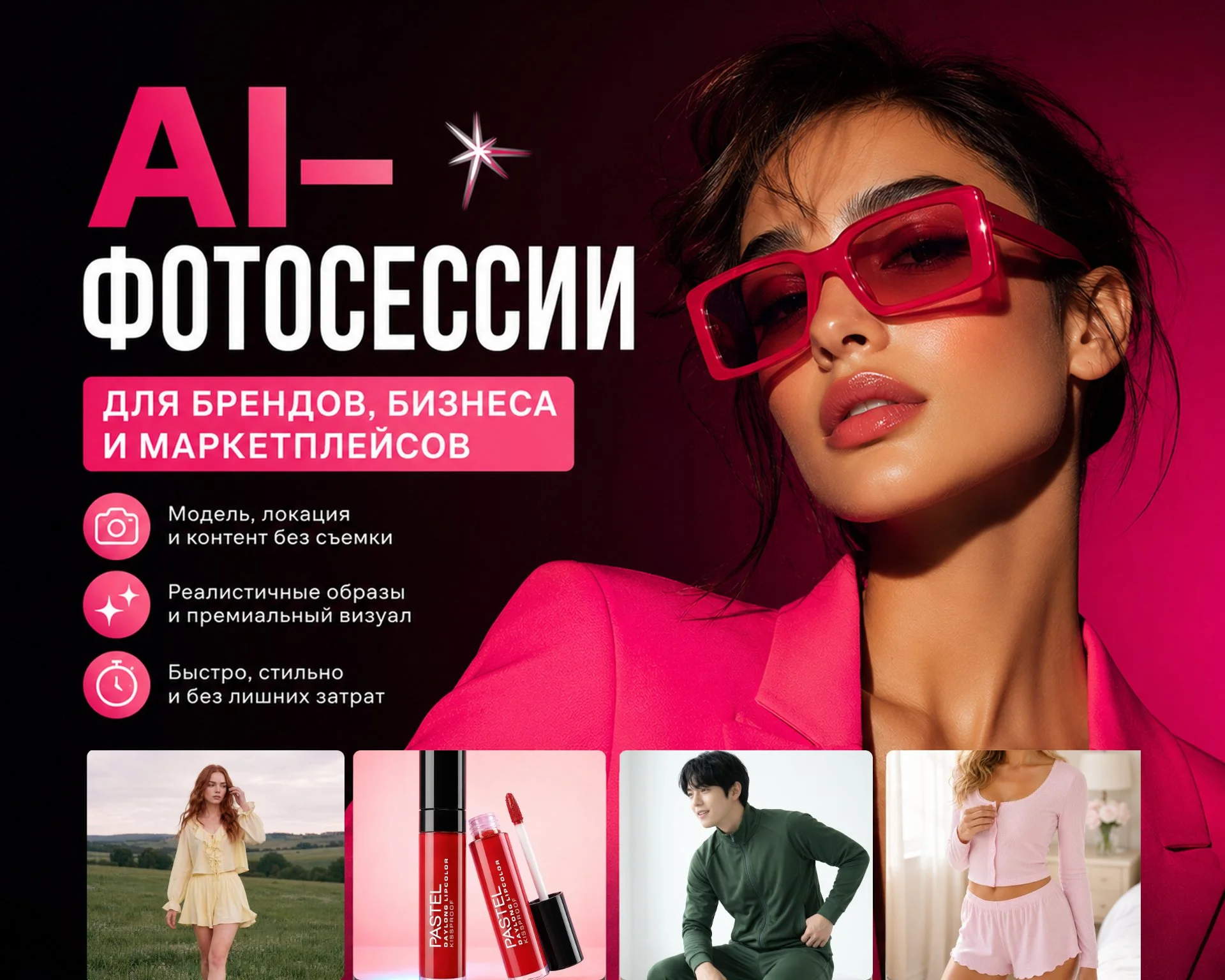 AI-ФОТОСЕССИИ ДЛЯ БРЕНДОВ, БИЗНЕСА И МАРКЕТПЛЕЙСОВ - изображение 1
