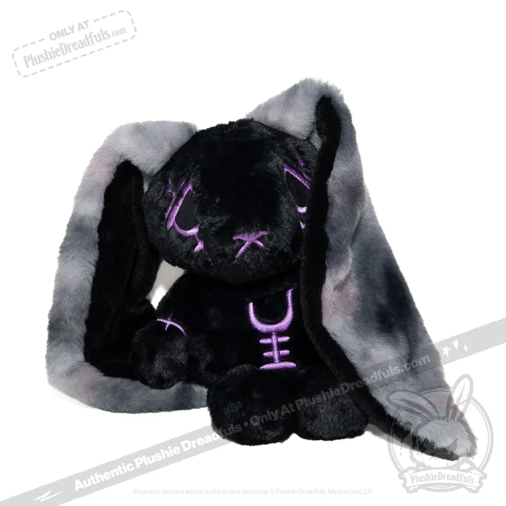 Black and Purple Anxiety Rabbit - Plush Stuffed Animal - миниатюра 4