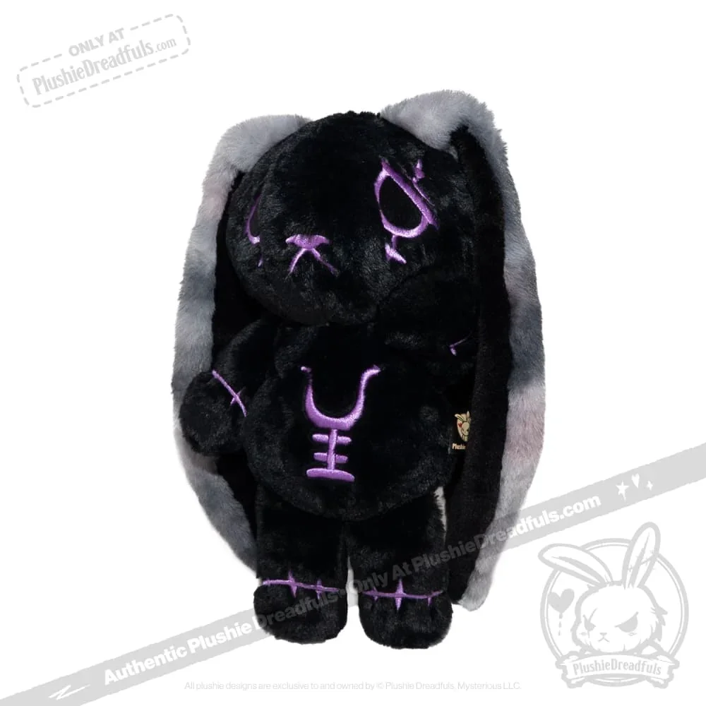 Black and Purple Anxiety Rabbit - Plush Stuffed Animal - миниатюра 5