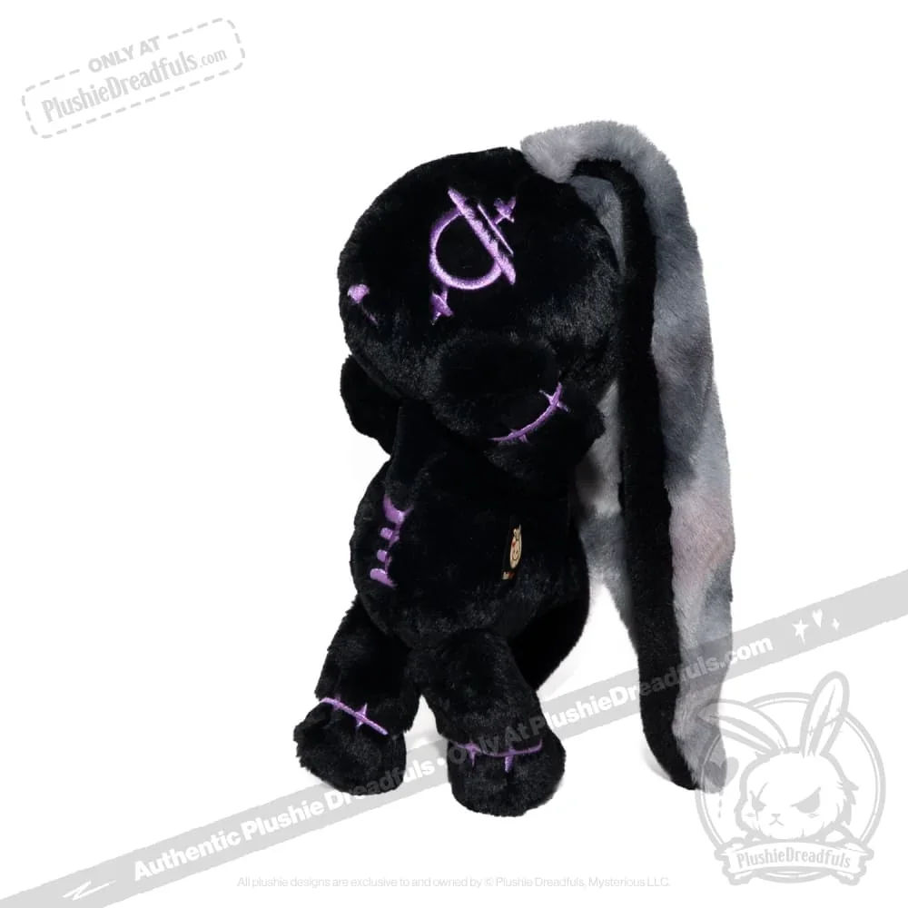 Black and Purple Anxiety Rabbit - Plush Stuffed Animal - миниатюра 7