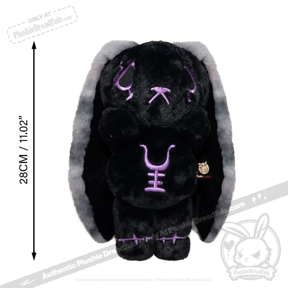 Black and Purple Anxiety Rabbit - Plush Stuffed Animal - миниатюра 8