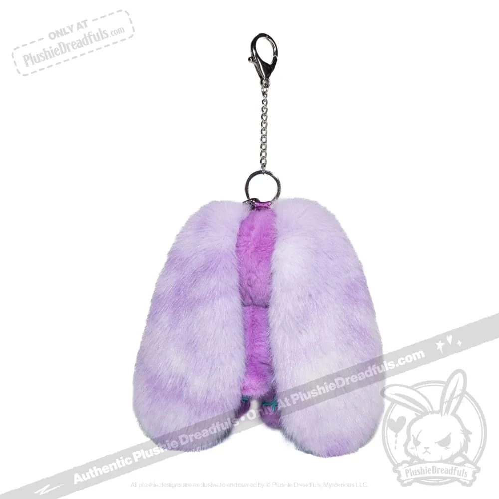 Purple Teal Anxiety Rabbit Plush Keychain Accessory - миниатюра 3