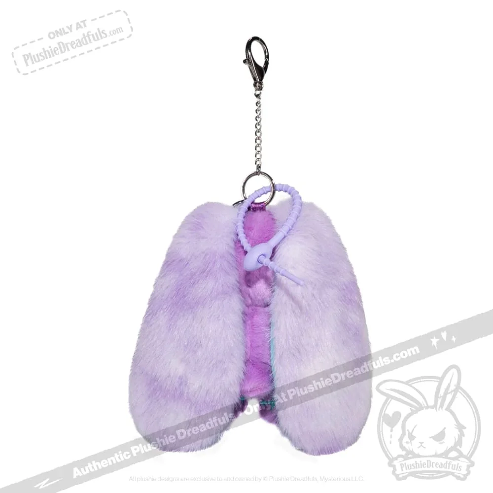 Purple Teal Anxiety Rabbit Plush Keychain Accessory - миниатюра 4