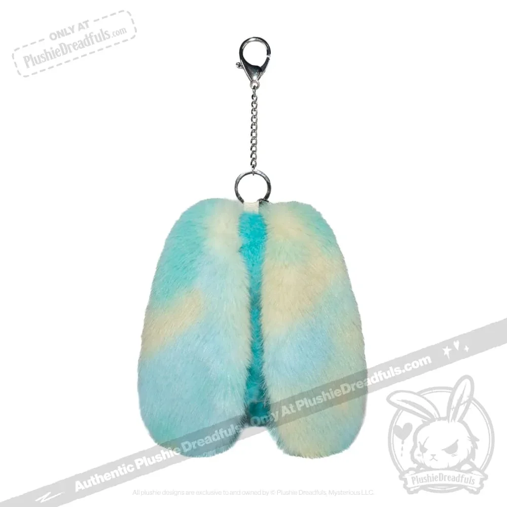 Teal Anxiety Rabbit Plush Keychain Accessory - миниатюра 3