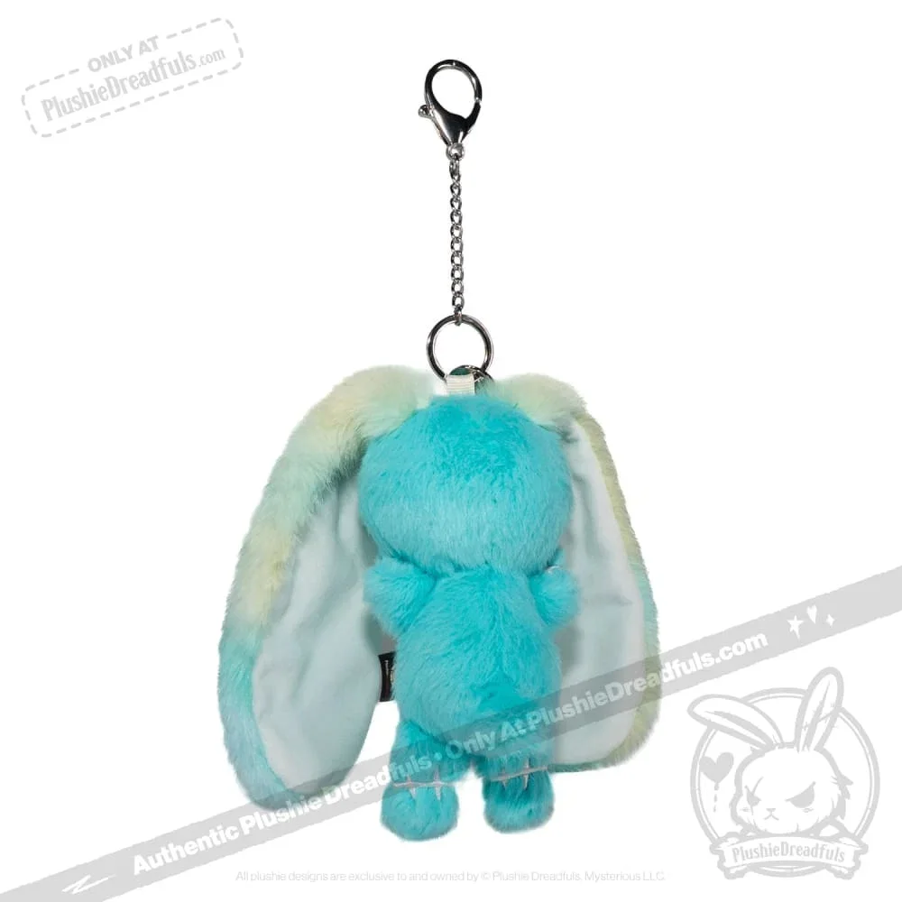 Teal Anxiety Rabbit Plush Keychain Accessory - миниатюра 4