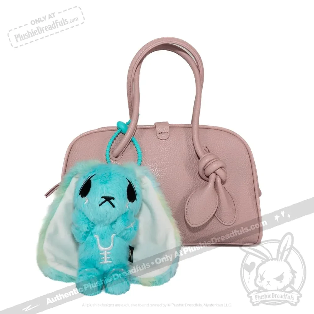 Teal Anxiety Rabbit Plush Keychain Accessory - миниатюра 6