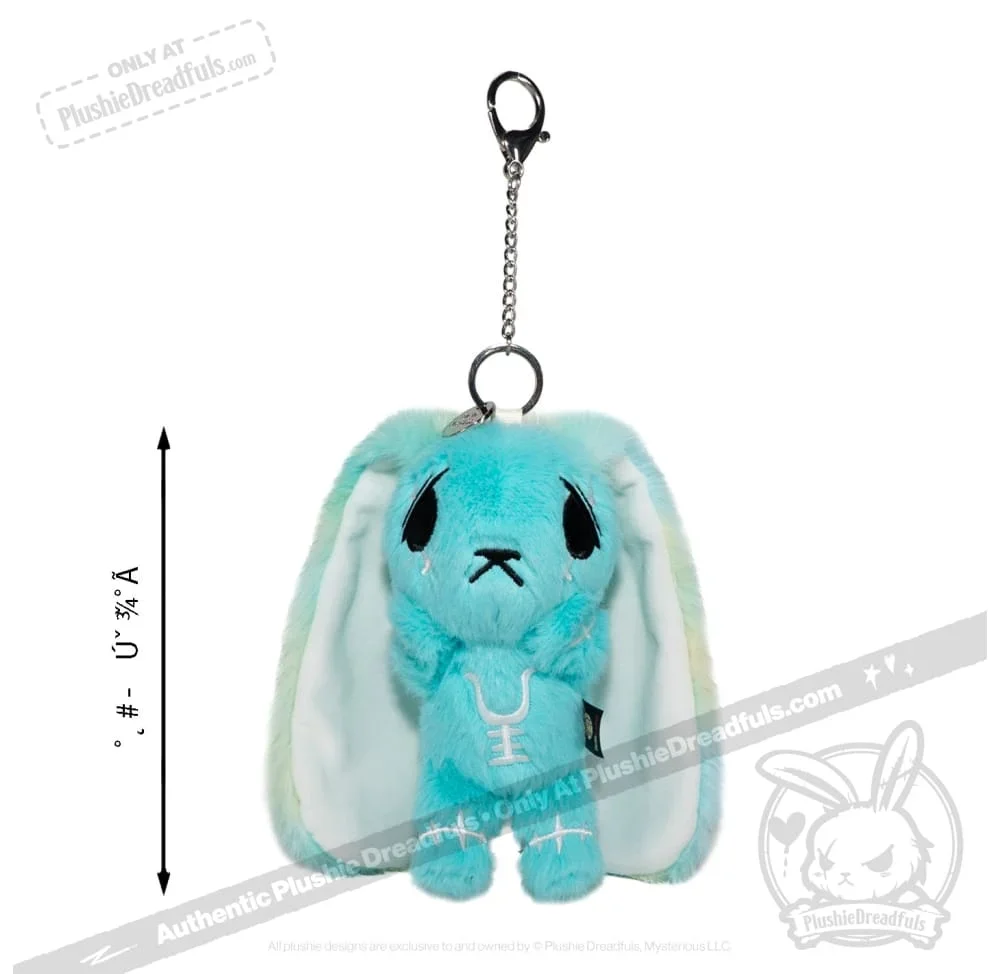 Teal Anxiety Rabbit Plush Keychain Accessory - миниатюра 8