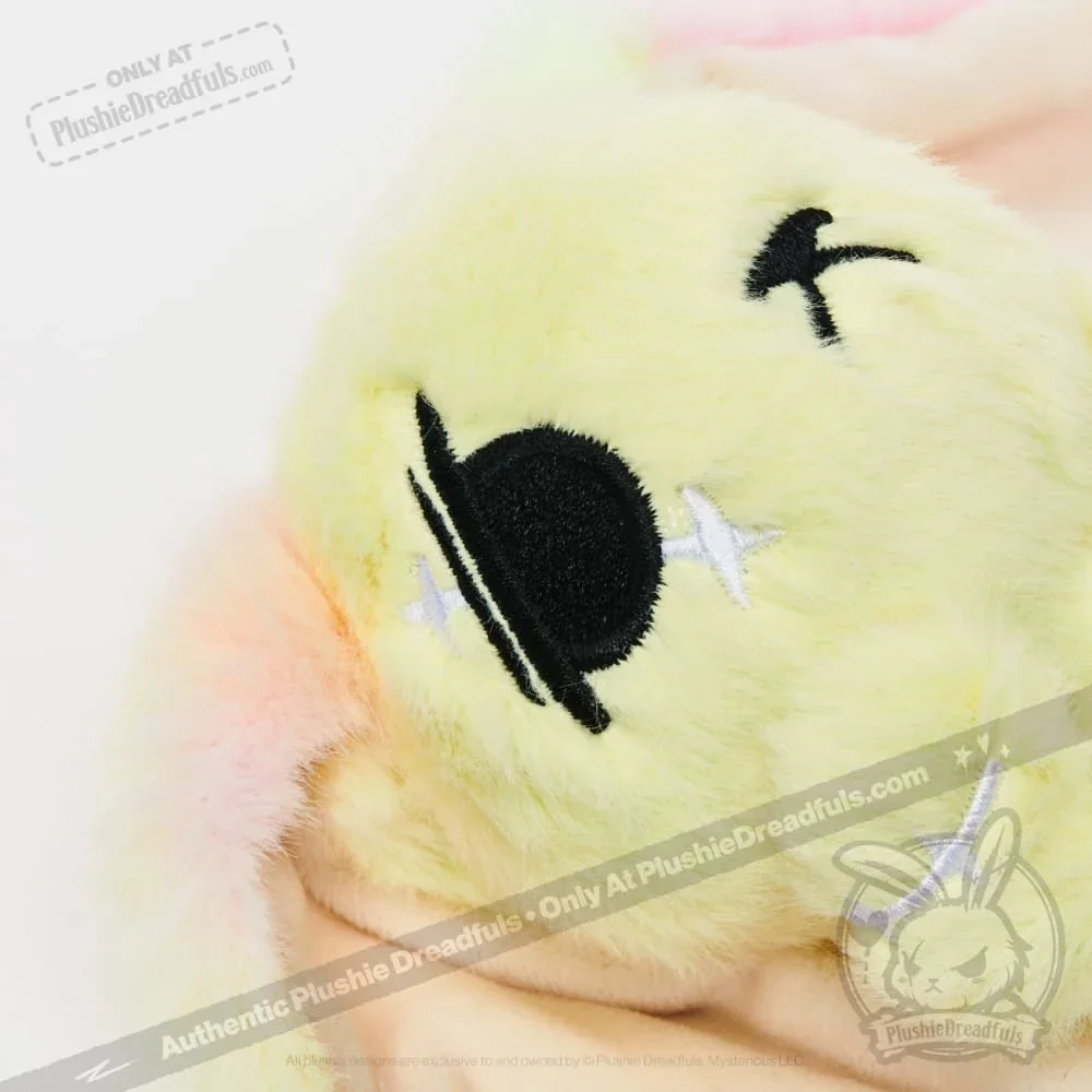 Yellow Anxiety Rabbit Plush Keychain Accessory - миниатюра 3