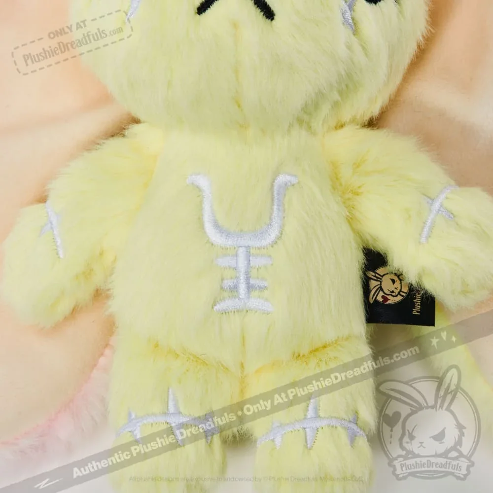 Yellow Anxiety Rabbit Plush Keychain Accessory - миниатюра 5