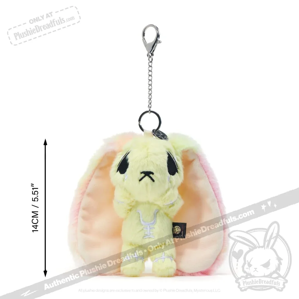 Yellow Anxiety Rabbit Plush Keychain Accessory - миниатюра 6