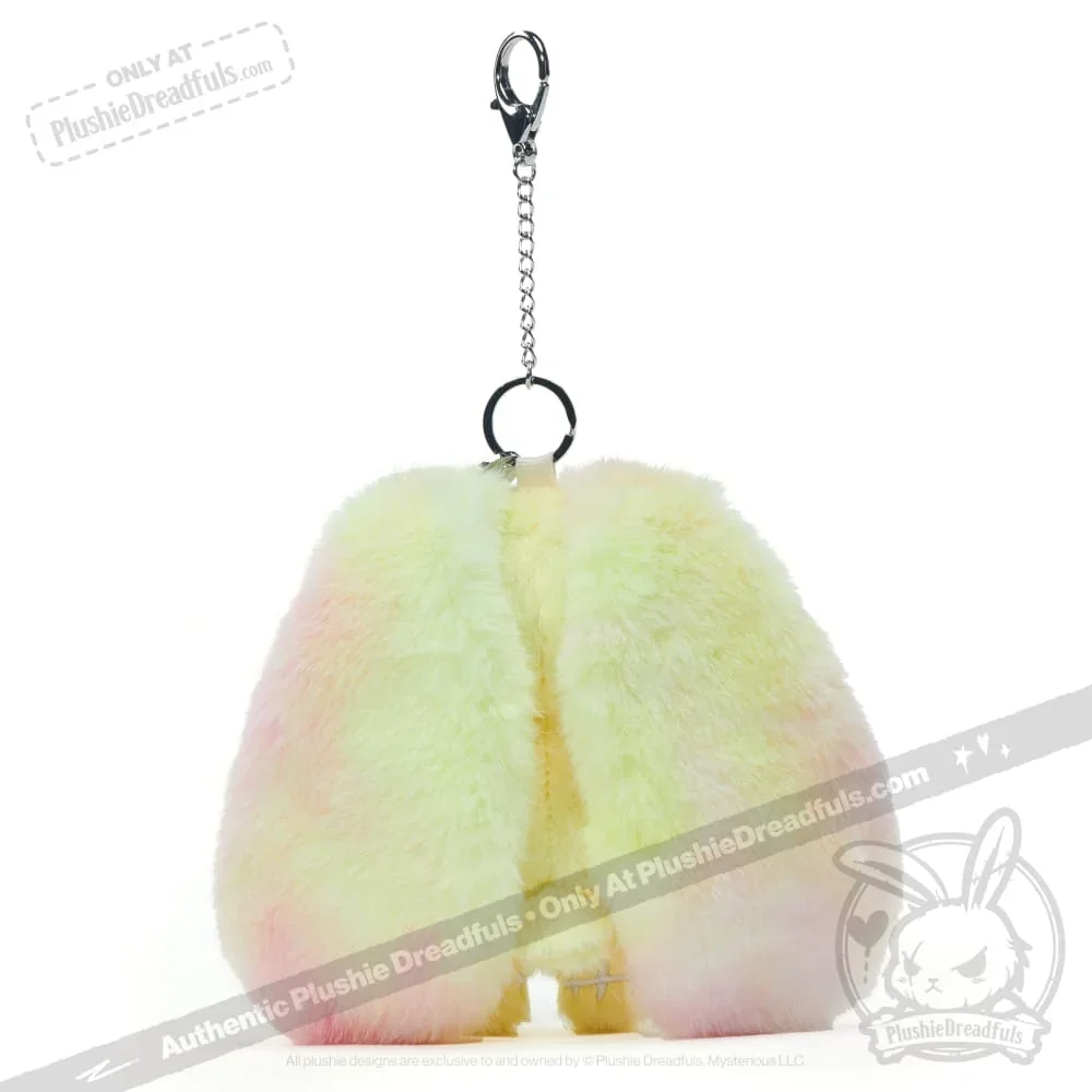 Yellow Anxiety Rabbit Plush Keychain Accessory - миниатюра 7