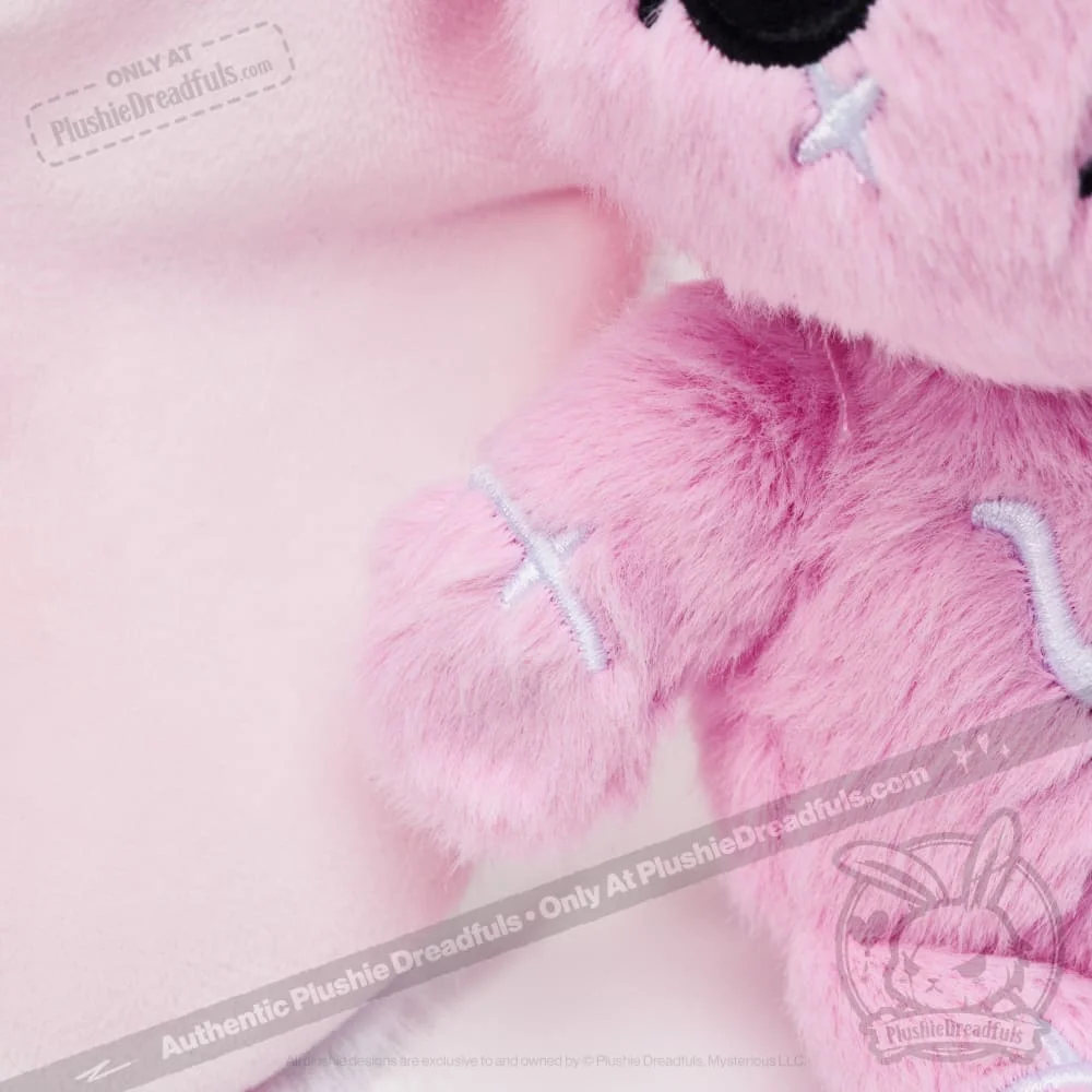 Pink Anxiety Rabbit Plush Keychain Accessory - миниатюра 5