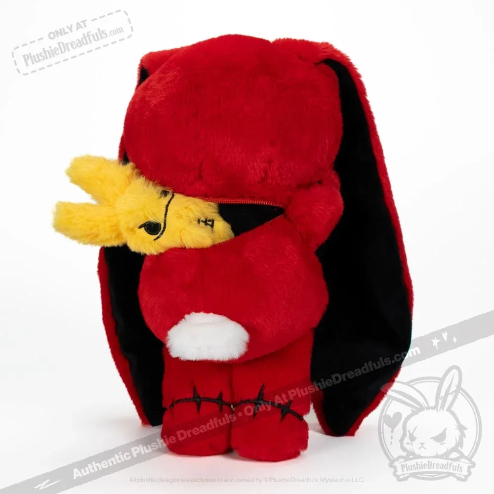 Anxiety Rabbit Red "Pressure" Edition - Plush Stuffed Animal - миниатюра 5