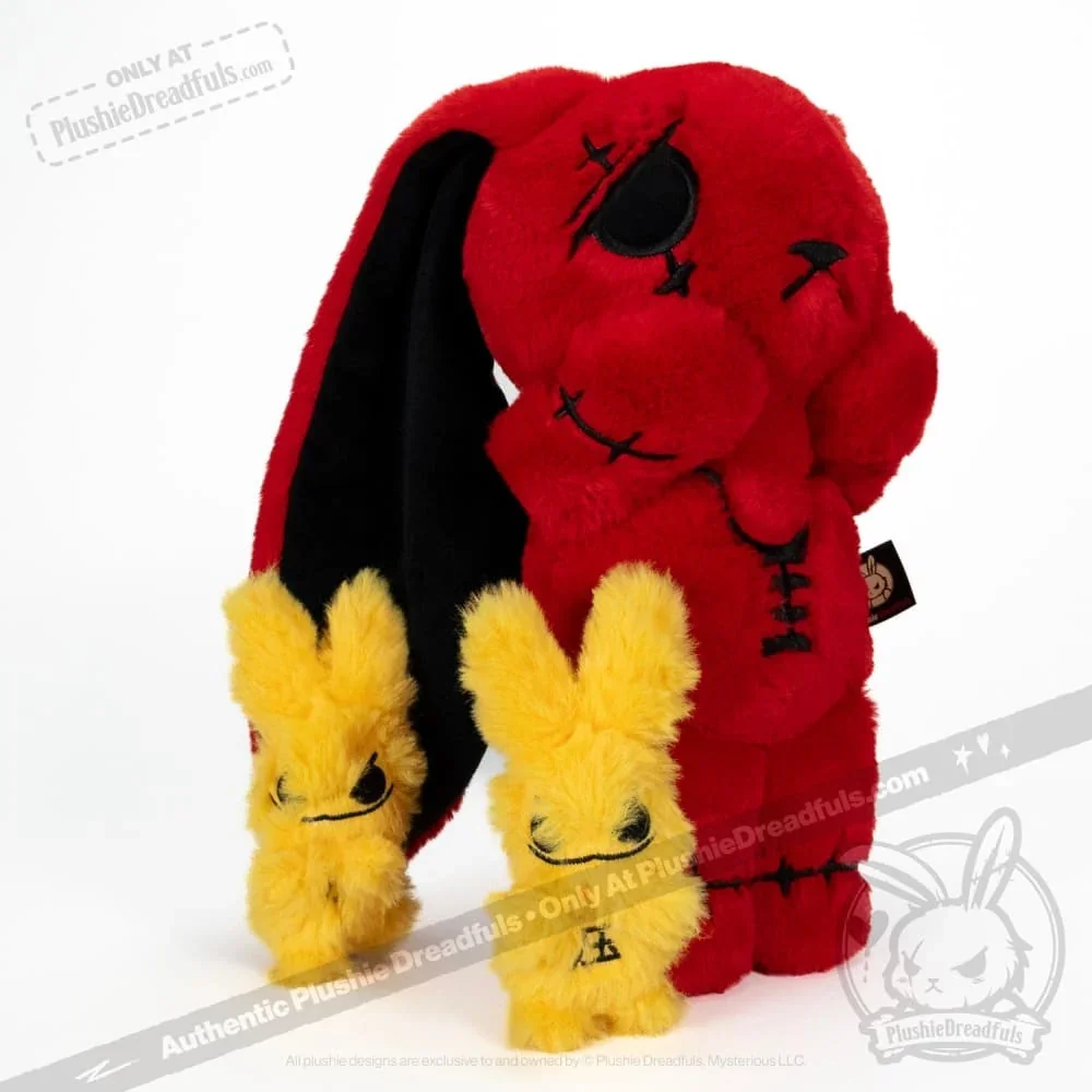Anxiety Rabbit Red "Pressure" Edition - Plush Stuffed Animal - миниатюра 8