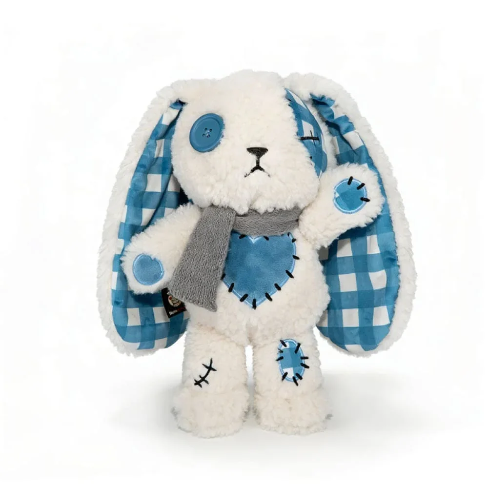 Blue Plaid Love Rabbit - Plush Stuffed Animal - изображение 1