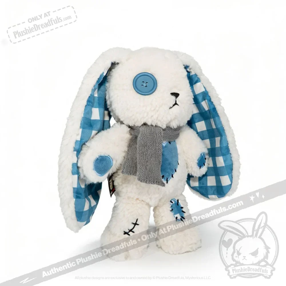 Blue Plaid Love Rabbit - Plush Stuffed Animal - миниатюра 3