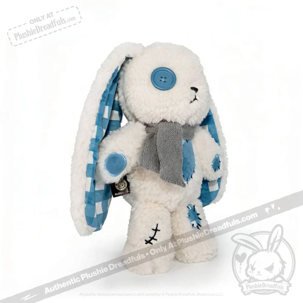Blue Plaid Love Rabbit - Plush Stuffed Animal - миниатюра 5