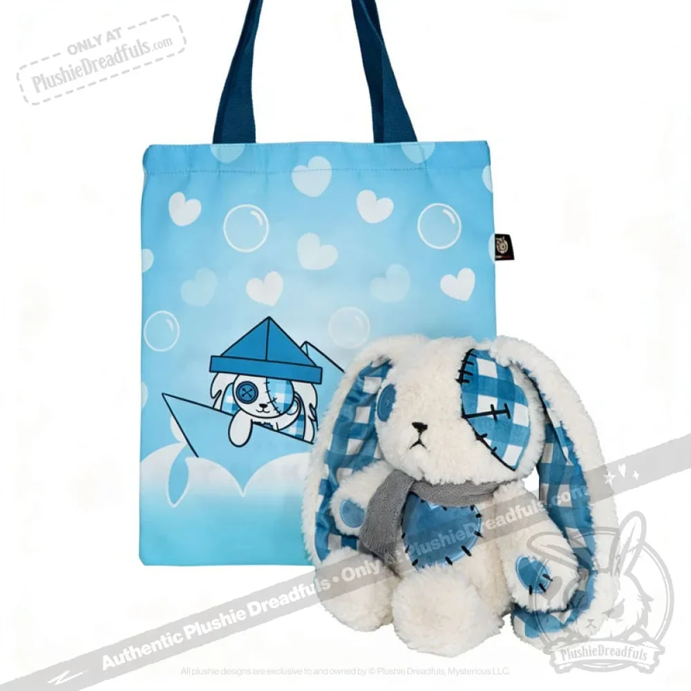 Blue Plaid Love Rabbit - Plush Stuffed Animal - миниатюра 8