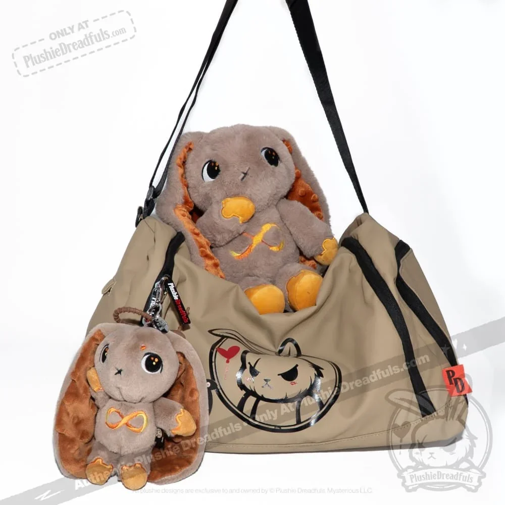 Gold Autism Rabbit Plush Keychain Accessory - миниатюра 2