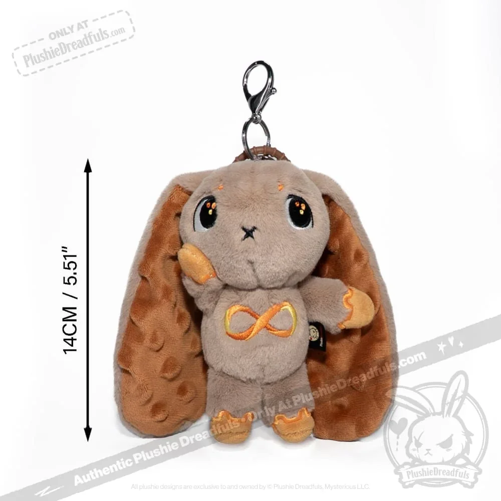 Gold Autism Rabbit Plush Keychain Accessory - миниатюра 3