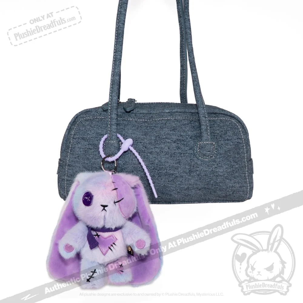 Purple Ice Love Rabbit Plush Keychain Accessory - миниатюра 5
