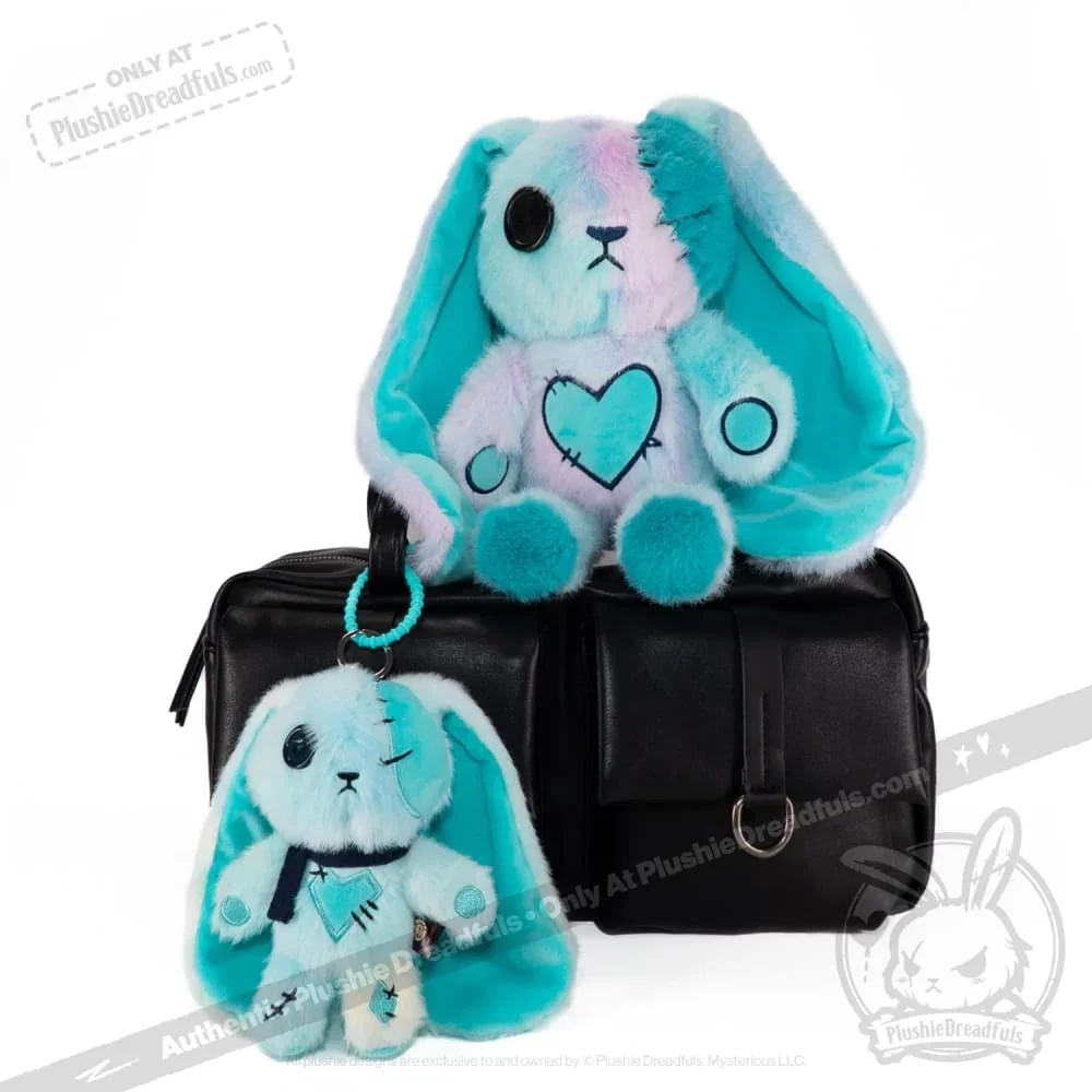 Blue Ice Love Rabbit Plush Keychain Accessory - миниатюра 2
