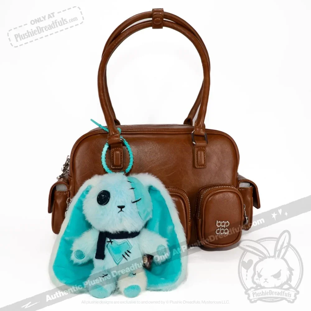 Blue Ice Love Rabbit Plush Keychain Accessory - миниатюра 4