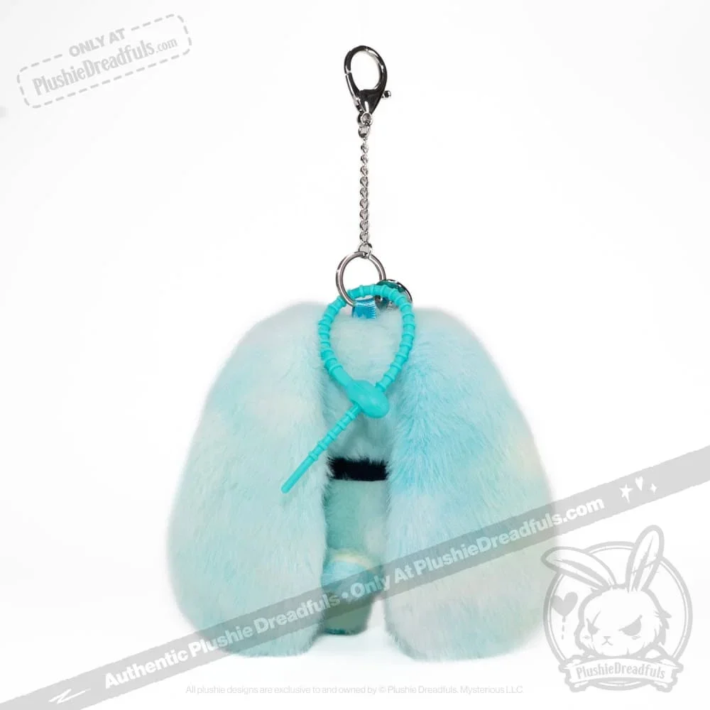 Blue Ice Love Rabbit Plush Keychain Accessory - миниатюра 8