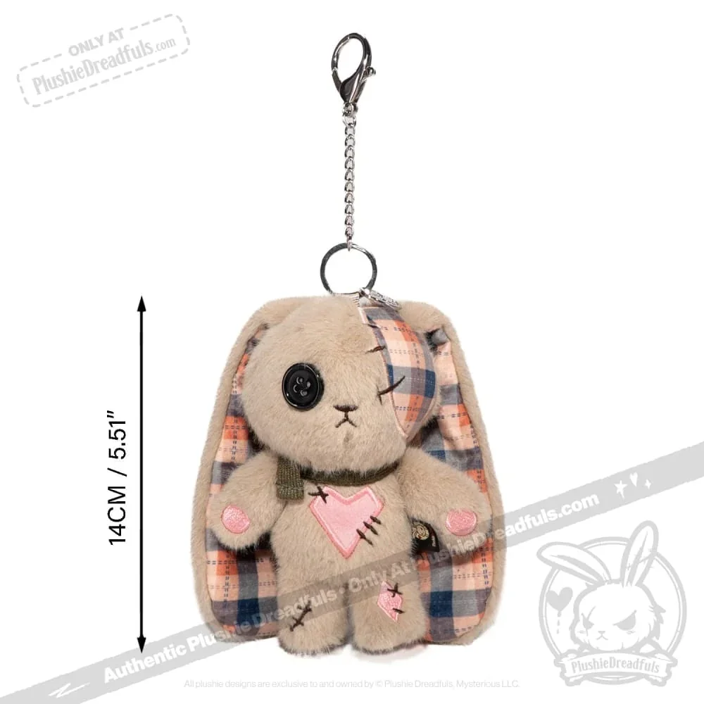 Plaid Love Rabbit Plush Keychain Accessory - миниатюра 2