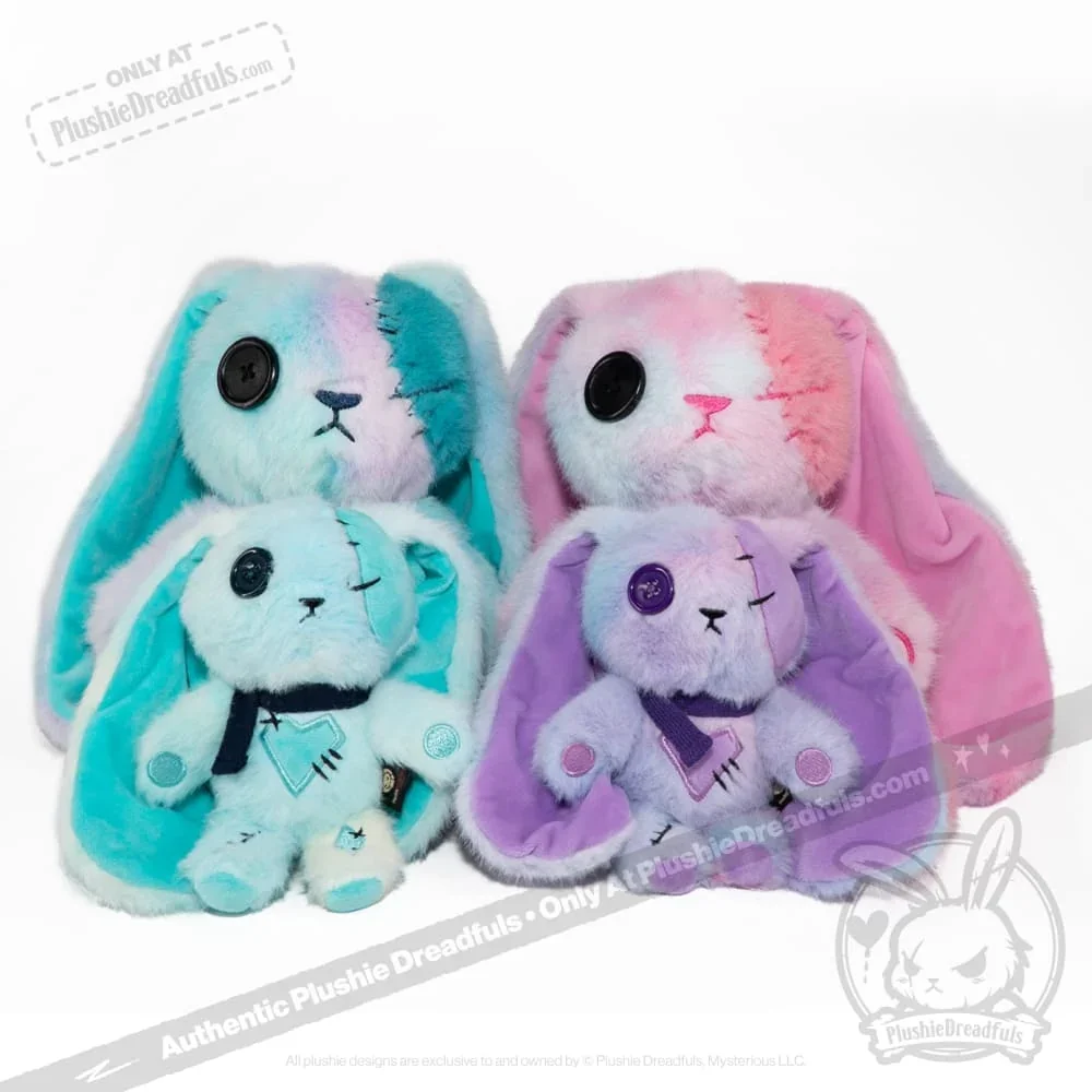 Plaid Love Rabbit Plush Keychain Accessory - миниатюра 4