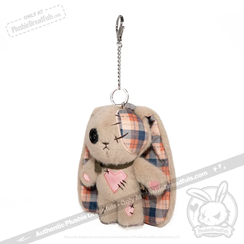 Plaid Love Rabbit Plush Keychain Accessory - миниатюра 6