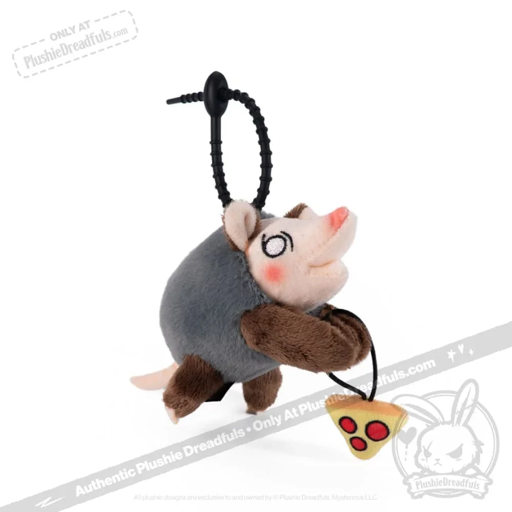 Hangry Pizza Opossum Plush Keychain - миниатюра 3