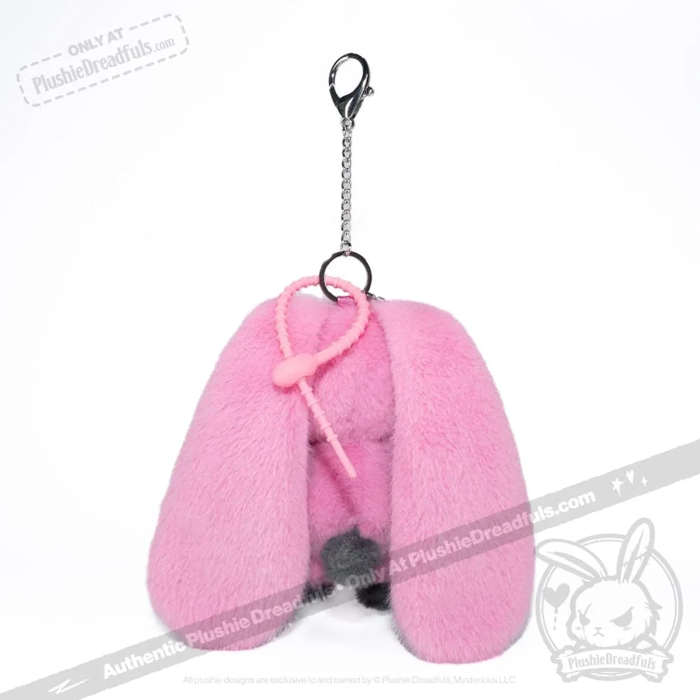 Pink Autism Rabbit Plush Keychain Accessory - миниатюра 5