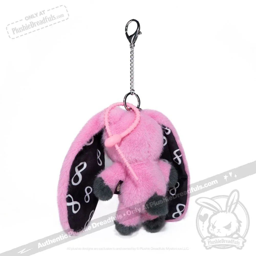 Pink Autism Rabbit Plush Keychain Accessory - миниатюра 6