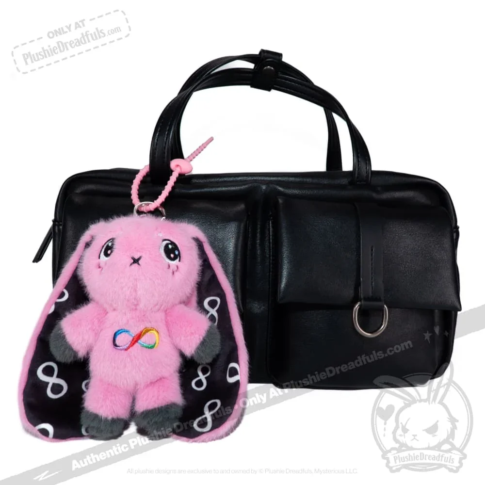 Pink Autism Rabbit Plush Keychain Accessory - миниатюра 7