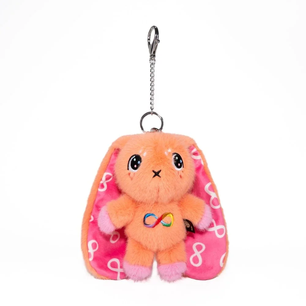 Orange Autism Rabbit Plush Keychain Accessory - изображение 1