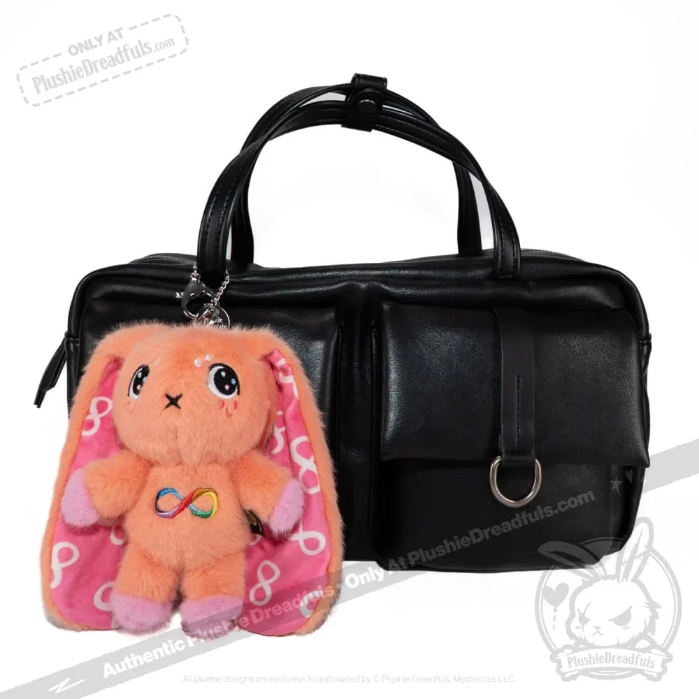 Orange Autism Rabbit Plush Keychain Accessory - миниатюра 6