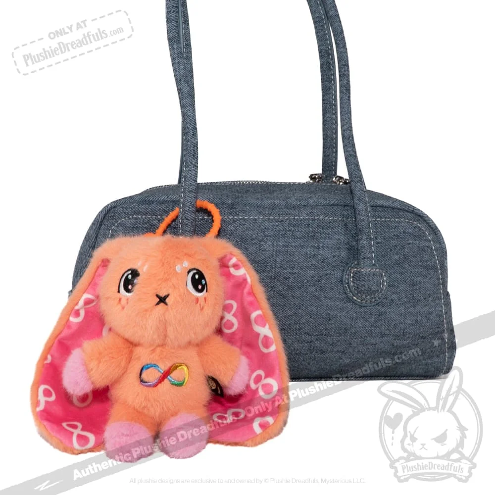 Orange Autism Rabbit Plush Keychain Accessory - миниатюра 8