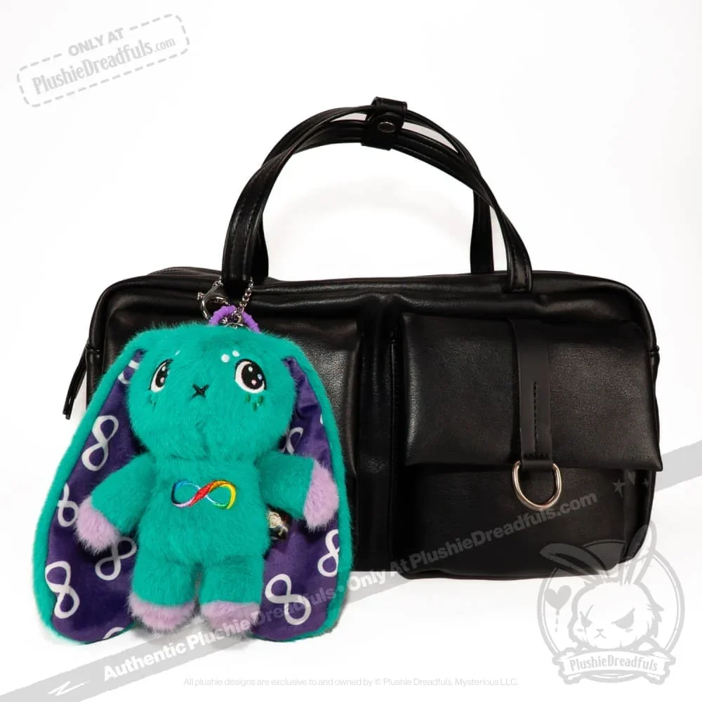 Teal Autism Rabbit Plush Keychain Accessory - миниатюра 7