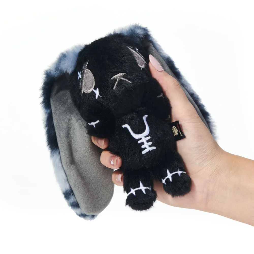 Black Anxiety Rabbit Plush Keychain Accessory - изображение 1